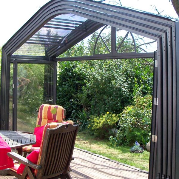 Nostalgie schiebbare spa ueberdachung